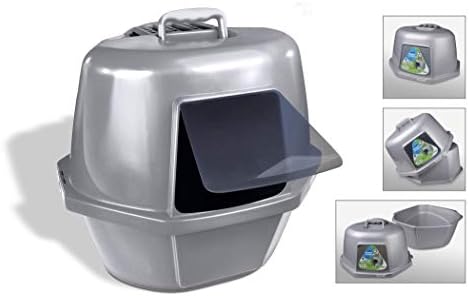 Van Ness Corner Enclosed Cat Pan, Silver, Large (CP9)