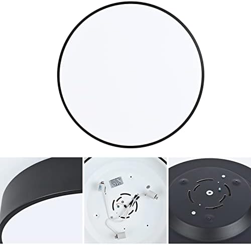 Flush Mount 3-Light LED Modern Retro Ceiling Light – 15.8 inch – Black Flush Mount 3-Light LED Modern Retro Ceiling Light – 15.8 inch – Black