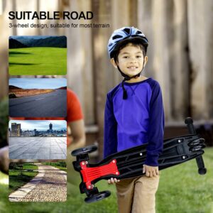 Kick Scooter for Kids 3 Wheels Folding Ages 3-12 Years Old Toddler with Three LED Light Wheels