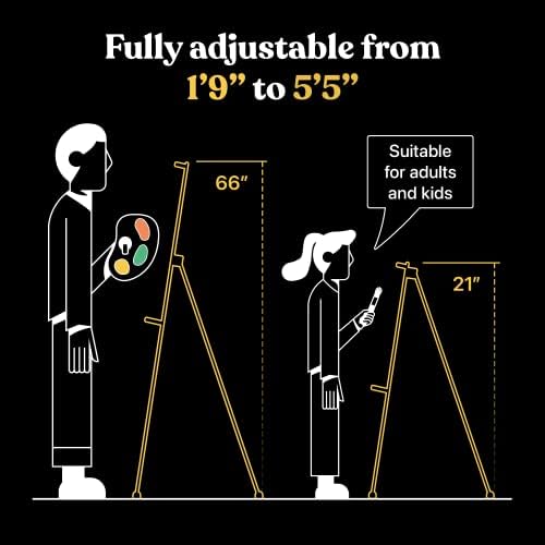 Portable Artist Easel Stand – Adjustable Height Painting Easel with Bag – 21 x 66 inches