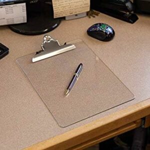 Plastic Transparent Clipboards (Set of 6) Multi Pack Clipboard – Holds 100 Sheets
