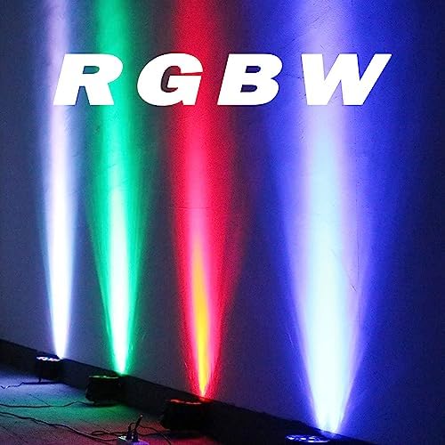 Party / Stage Lights with 12 LED – RGBW Mixed Effect Uplights with Remote Sound Activated – 8 Pack