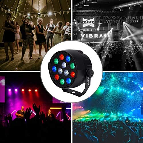 Party / Stage Lights with 12 LED – RGBW Mixed Effect Uplights with Remote Sound Activated – 8 Pack