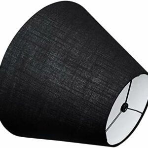 Two 7 x 14 x 9″ Fabric Natural Linen Cone Barrel Hand Craft Medium Lamp Shades Two 7 x 14 x 9″ Fabric Natural Linen Cone Barrel Hand Craft Medium Lamp Shades