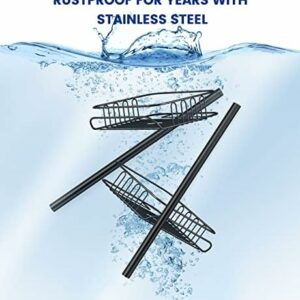 Rustproof Corner Shower Caddy Organizer for Bathroom – Freestanding Tension Pole with 4 Baskets Rustproof Corner Shower Caddy Organizer for Bathroom – Freestanding Tension Pole with 4 Baskets