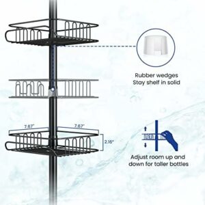 Rustproof Corner Shower Caddy Organizer for Bathroom – Freestanding Tension Pole with 4 Baskets Rustproof Corner Shower Caddy Organizer for Bathroom – Freestanding Tension Pole with 4 Baskets