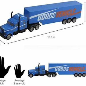 RC Semi Truck and Trailer 18″ 2.4Ghz 1:16 Scale Rechargeable Battery Remote Control Tractor Tanker Hauler Car – Blue RC Semi Truck and Trailer 18″ 2.4Ghz 1:16 Scale Rechargeable Battery Remote Control Tractor Tanker Hauler Car – Blue
