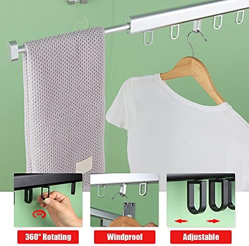 Wall Mounted Clothes Foldable Laundry Drying Rack – Silver
