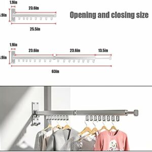 Wall Mounted Clothes Foldable Laundry Drying Rack – Silver