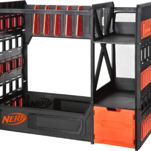 NERF Elite Blaster Rack – Storage for up to Six NERF Blasters – Shelving and Drawers