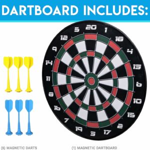 Franklin Sports Magnetic Soft Tip Dartboard Set – Indoor Dart Board Magnetic Board