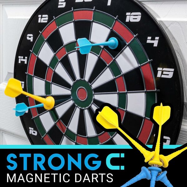 Franklin Sports Magnetic Soft Tip Dartboard Set – Indoor Dart Board Magnetic Board
