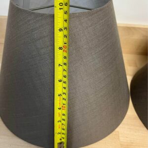 Two 7 x 14 x 9″ Fabric Natural Linen Cone Barrel Hand Craft Medium Lamp Shades Two 7 x 14 x 9″ Fabric Natural Linen Cone Barrel Hand Craft Medium Lamp Shades