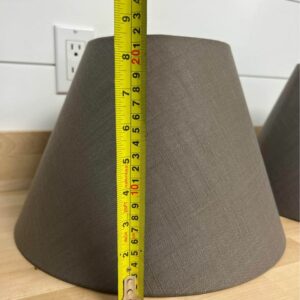 Two 7 x 14 x 9″ Fabric Natural Linen Cone Barrel Hand Craft Medium Lamp Shades Two 7 x 14 x 9″ Fabric Natural Linen Cone Barrel Hand Craft Medium Lamp Shades