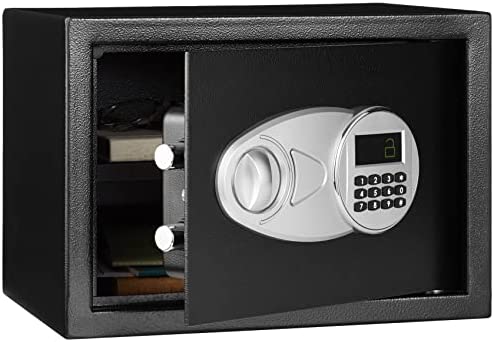 Amazon Basics Steel Security Safe and Lock Box with Electronic Keypad