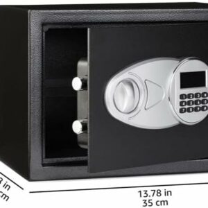 Amazon Basics Steel Security Safe and Lock Box with Electronic Keypad