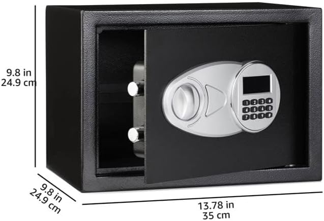 Amazon Basics Steel Security Safe and Lock Box with Electronic Keypad