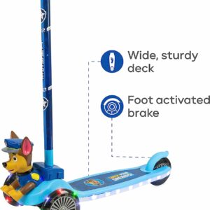Paw Patrol Toys – Self Balancing Scooter for Kids Ages 3-5 with Light Up Wheels & Extra Wide Deck