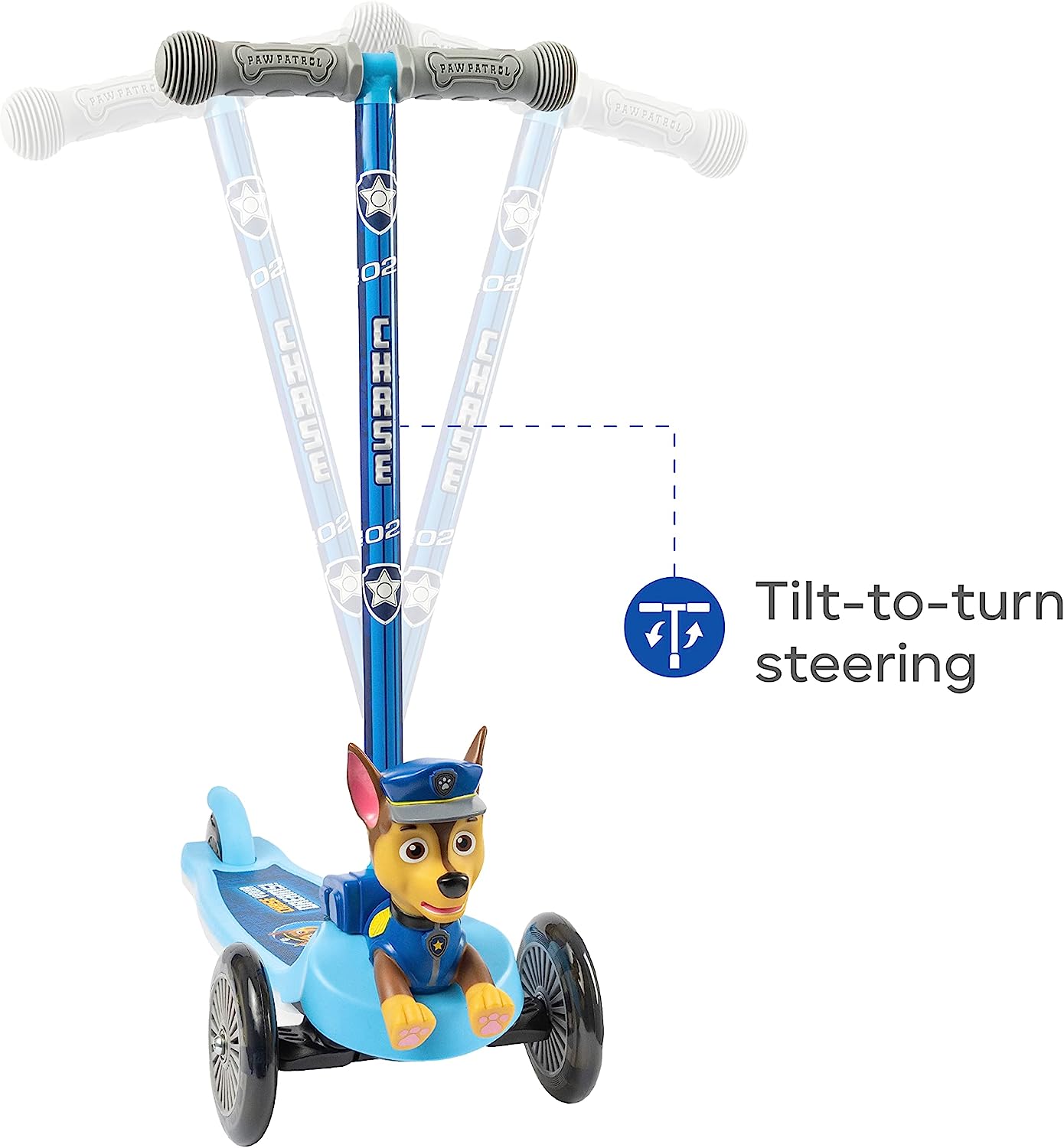 Paw Patrol Toys – Self Balancing Scooter for Kids Ages 3-5 with Light Up Wheels & Extra Wide Deck