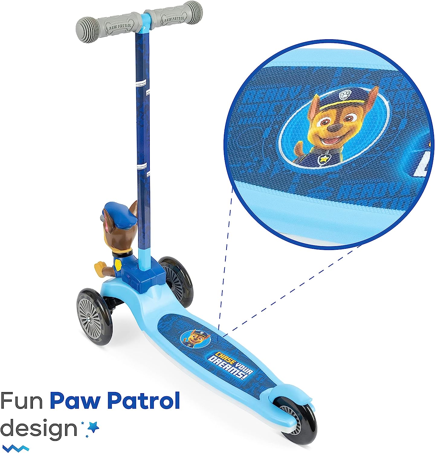 Paw Patrol Toys – Self Balancing Scooter for Kids Ages 3-5 with Light Up Wheels & Extra Wide Deck