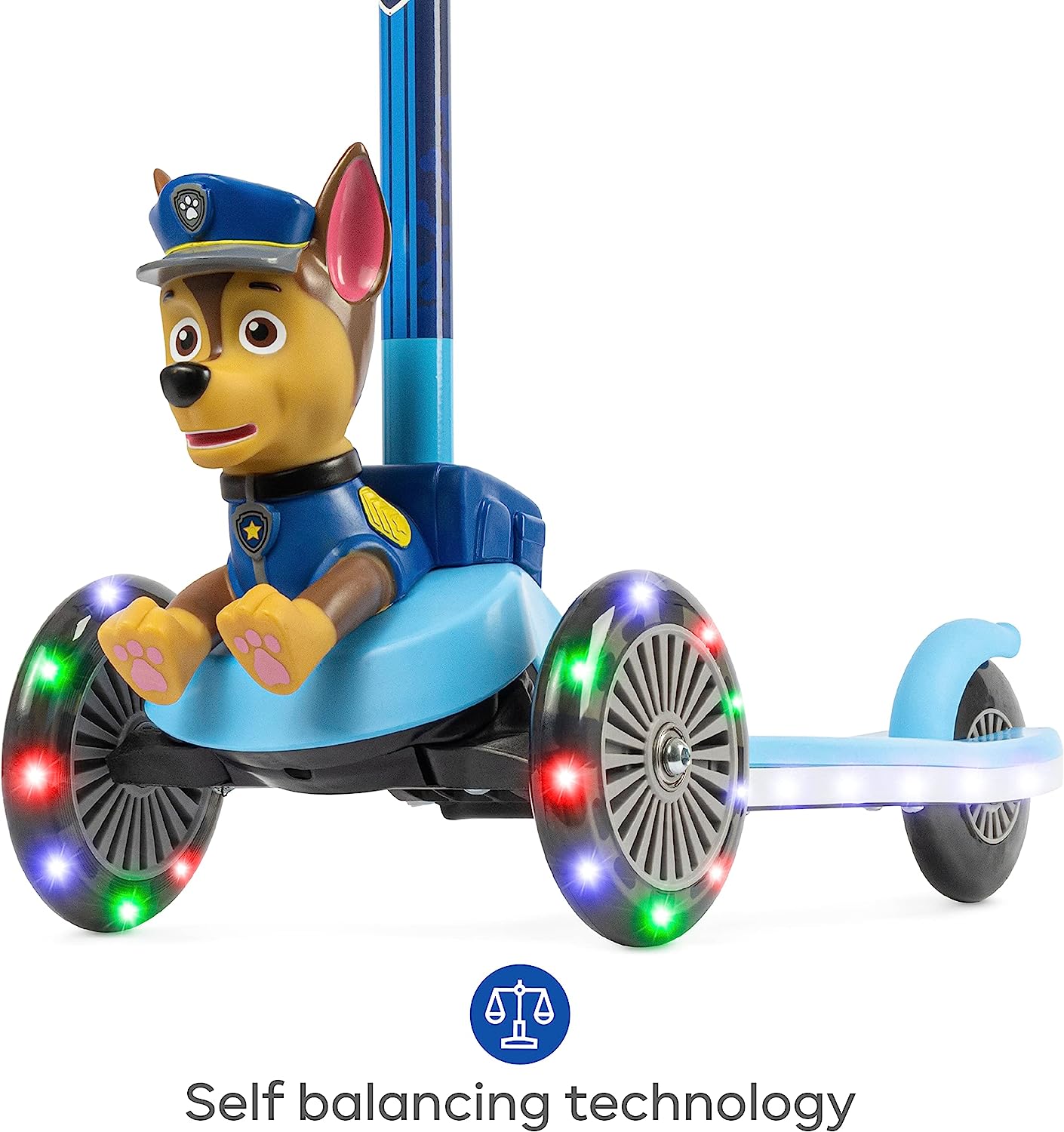 Paw Patrol Toys – Self Balancing Scooter for Kids Ages 3-5 with Light Up Wheels & Extra Wide Deck