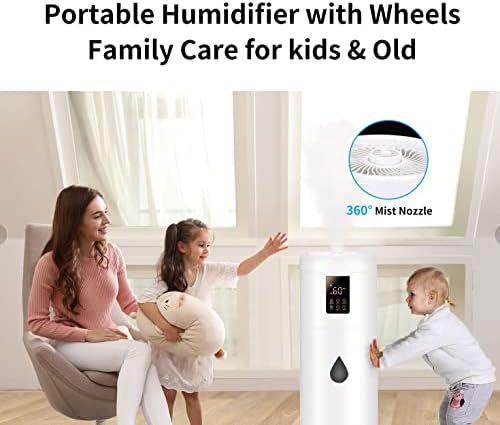 Ultra Large Humidifier for Bedrooms up to 2000 sq ft – Quiet Tower Humidifier