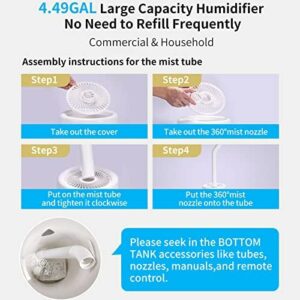 Ultra Large Humidifier for Bedrooms up to 2000 sq ft – Quiet Tower Humidifier