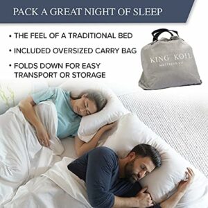 King Koil Luxury Air Mattress Queen with Built-in Pump for Home – 20” Queen Size Inflatable Airbed / Blow Up Mattress