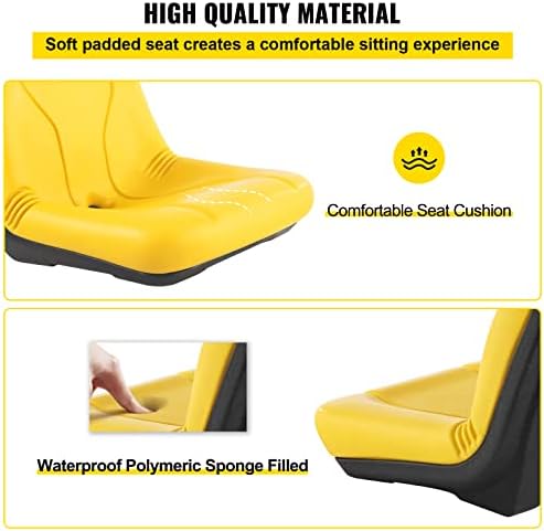 Universal Yellow Tractor Seat – Industrial High Back Universal Yellow Tractor Seat – Industrial High Back