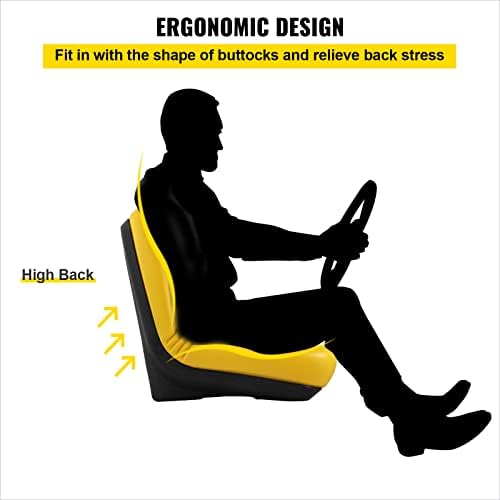 Universal Yellow Tractor Seat – Industrial High Back Universal Yellow Tractor Seat – Industrial High Back