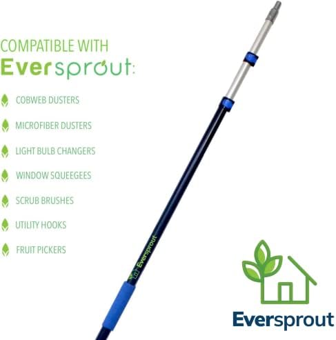 Long Stick Telescoping Pole with Hook – 5′ to12′ Utility Hook with Extension Pole