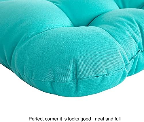 Outdoor All Weather Loveseat Bench Cushions – Set of 5 Wicker Tufted Pillows for Patio Furniture