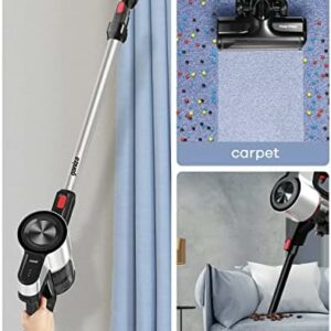 Ganiza V20 Cordless Stick Vacuum Cleaner Ultra-Quiet 6-in-1 Lightweight Cordless Vacuum with LED Headlights