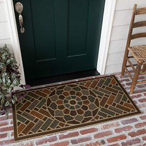 Mohawk Home Ornamental Grain Entryway Door Mat  2’x4′ – Multi Color Geometric