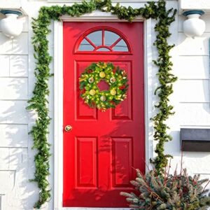 Pre-Lit 18″ Artificial Christmas Wreath with 40 LED Lights