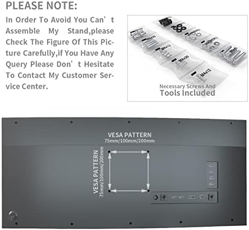 Universal TV Monitor Stand for 19 to 43 inch LCD, LED, OLED TVs
