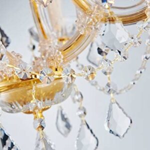 Saint Mossi 4 Light Crystal “Maria Theresa” Gold Chandelier Light Fixture