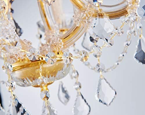 Saint Mossi 4 Light Crystal “Maria Theresa” Gold Chandelier Light Fixture