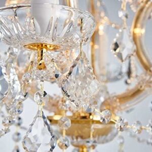 Saint Mossi 4 Light Crystal “Maria Theresa” Gold Chandelier Light Fixture