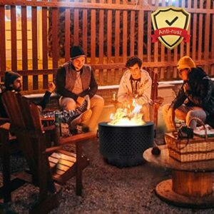 STBoo 15″ x 11″ Smokeless Fire Pit with Portable Carrying Storage Bag