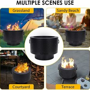 STBoo 15″ x 11″ Smokeless Fire Pit with Portable Carrying Storage Bag