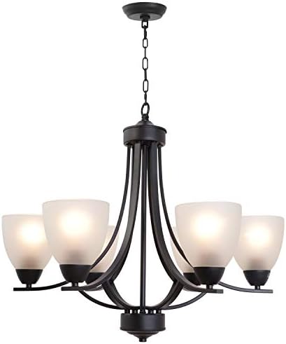 VINLUZ Contemporary 6 Light Modern Chandelier