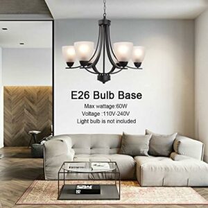 VINLUZ Contemporary 6 Light Modern Chandelier
