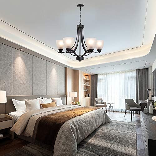 VINLUZ Contemporary 6 Light Modern Chandelier