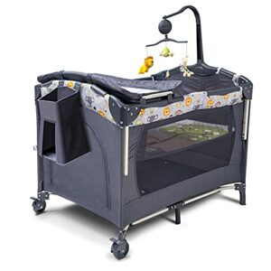 Bassinet 5-in-1 Baby Bedside Sleeper with Toys & Music Box