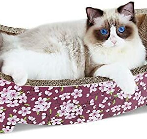 ScratchMe Cardboard Cat Scratching Post Lounge Bed