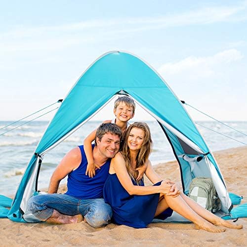 WolfWise UPF 50+ Easy Pop Up Beach Tent Sun Shelter Cabana
