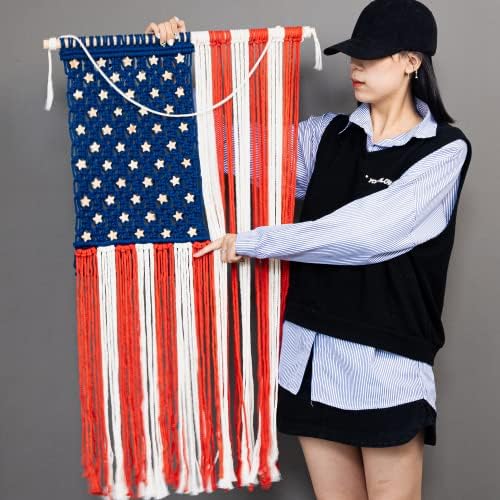 Famiheart Boho Hanging Big Macrame Flag