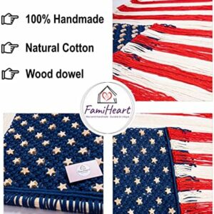 Famiheart Boho Hanging Big Macrame Flag