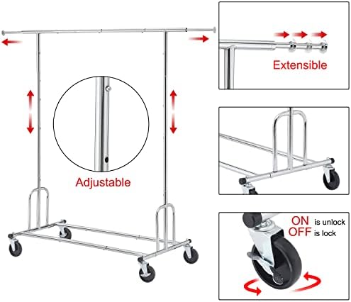 Tajsoon Heavy Duty Commercial Clothing Rack